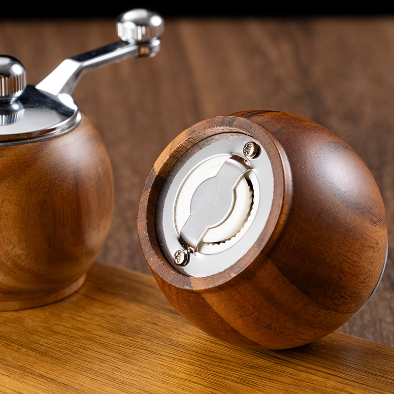 Rankinis pipirų malūnėlis su keramnine šerdimi, druskos ir pipirų malimui, daugiafunkcinis virtuvės įrankis (keraminė šerdis, rankinis veikimas, galimybė pridėti logotipą)