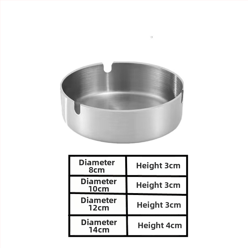 Rozsdamentes acél hamutartó tárolóval és logóval, minimalist dizájn