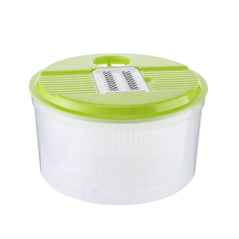 Daugiafunkcinis daržovių pjaustytuvas su rankiniu suktuvu, plastikinis korpusas, japonų stilius, galimybė spausdinti logotipą