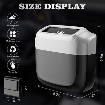 Κάδος απορριμμάτων αυτοκινήτου και κουτί αποθήκευσης, κρεμάμενος στη θύρα του αυτοκινήτου, πλαστικό, καθολική συμβατότητα, δυνατότητα εκτύπωσης λογότυπου