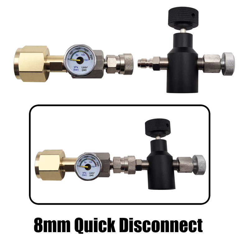Sodastream CO2 адаптер с вътрешна резба — алуминиева сплав + мед, свързване на цилиндри