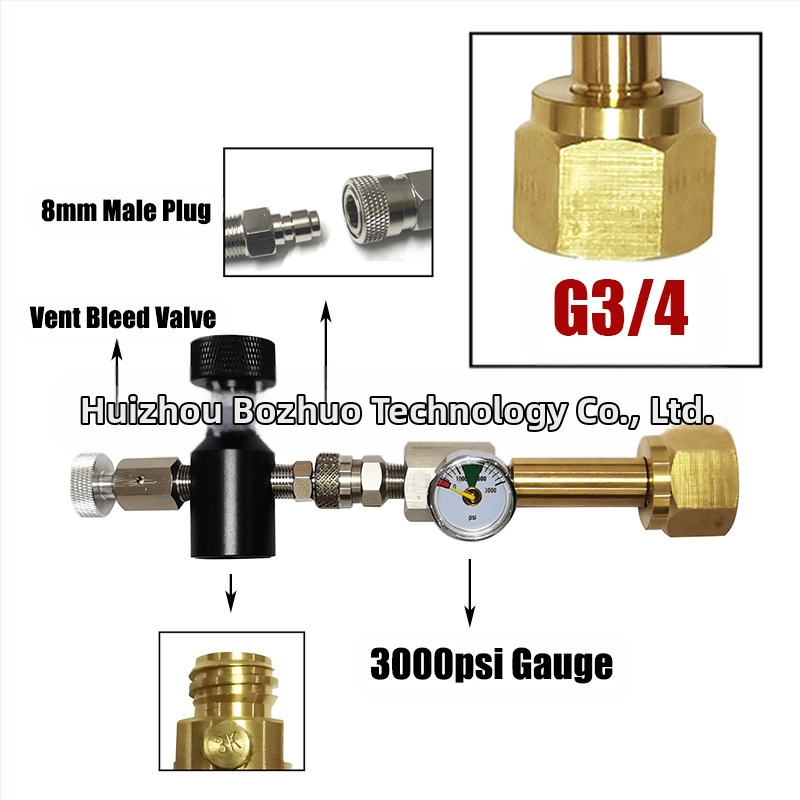 Sodastream CO2 адаптер с вътрешна резба — алуминиева сплав + мед, свързване на цилиндри