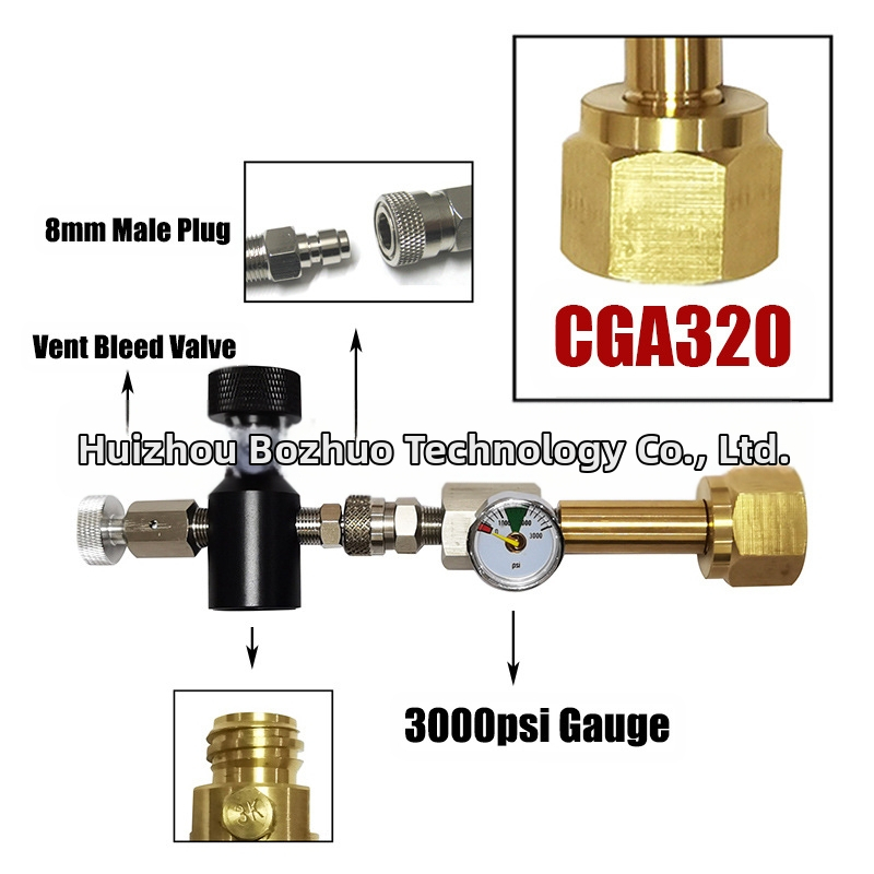 Sodastream CO2 адаптер с вътрешна резба — алуминиева сплав + мед, свързване на цилиндри