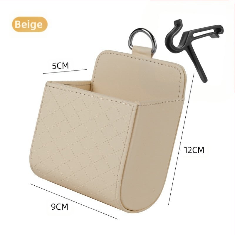 Автомобилна чанта за въздушен отвор – кожен закачен органайзер, водоустойчива и персонализируема, обем 4, универсална съвместимост