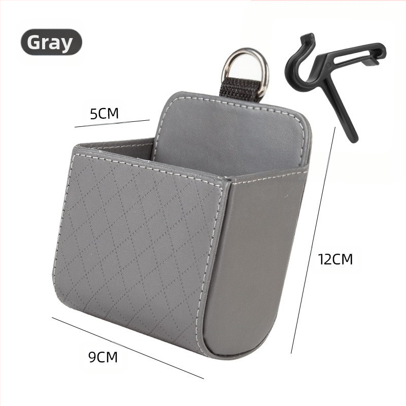 Автомобилна чанта за въздушен отвор – кожен закачен органайзер, водоустойчива и персонализируема, обем 4, универсална съвместимост