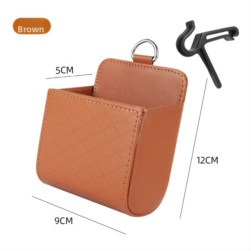 Автомобилна чанта за въздушен отвор – кожен закачен органайзер, водоустойчива и персонализируема, обем 4, универсална съвместимост