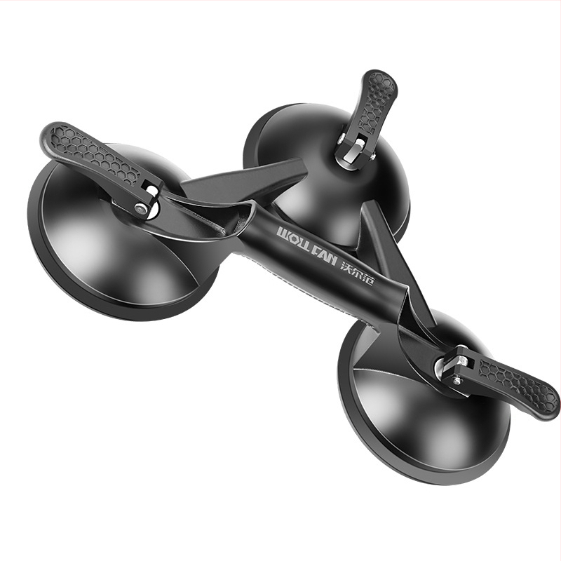 Алуминиева вакуумна чашка за стъкло за повдигане със опции 1/2/3 щипки за работа с плочки — тежък режим, силна всмукване