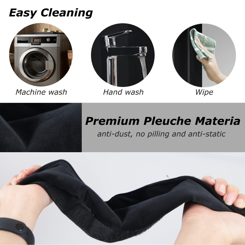 Set de 2 mănuși pentru mânerele ușilor – pentru frigider și cuptor cu microunde, antiderapante, rezistente la ulei, antiîngheț, din poliester, personalizabil, stil modern minimalist