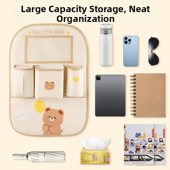 Висяща чанта за задната облегалка на седалката, водоустойчива, капацитет 2500 ml, универсална, печат на лого