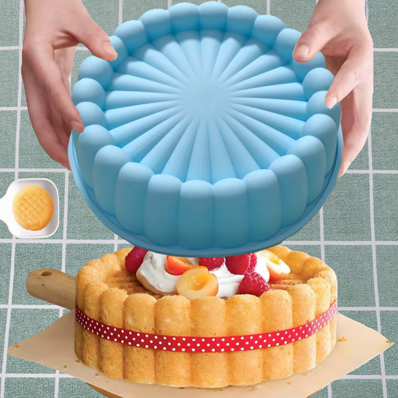 Formă din silicon pentru prăjituri cu motiv floare de soare pliabil, design 3D, model 806