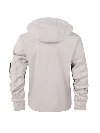 Pánska s kapucňou parka bunda, stojací golier, zips, vodotesná a vetruodolná, polyesterová zmes