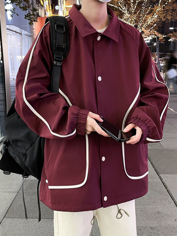 Ανδρικό σακάκι καθημερινής χρήσης: μακριά μανίκια, γιακάς με ρεβέρ, μονόμπραστο κούμπωμα, πολυεστερικό ύφασμα με επένδυση 100% πολυεστέρα, πλαϊνές τσέπες