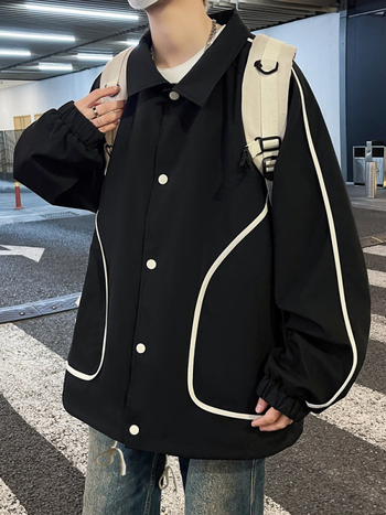 Ανδρικό σακάκι καθημερινής χρήσης: μακριά μανίκια, γιακάς με ρεβέρ, μονόμπραστο κούμπωμα, πολυεστερικό ύφασμα με επένδυση 100% πολυεστέρα, πλαϊνές τσέπες