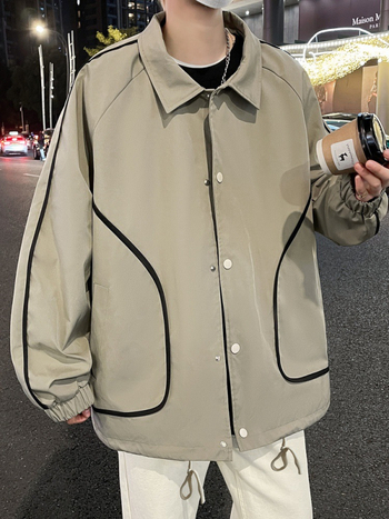 Ανδρικό σακάκι καθημερινής χρήσης: μακριά μανίκια, γιακάς με ρεβέρ, μονόμπραστο κούμπωμα, πολυεστερικό ύφασμα με επένδυση 100% πολυεστέρα, πλαϊνές τσέπες