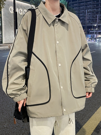 Ανδρικό σακάκι καθημερινής χρήσης: μακριά μανίκια, γιακάς με ρεβέρ, μονόμπραστο κούμπωμα, πολυεστερικό ύφασμα με επένδυση 100% πολυεστέρα, πλαϊνές τσέπες