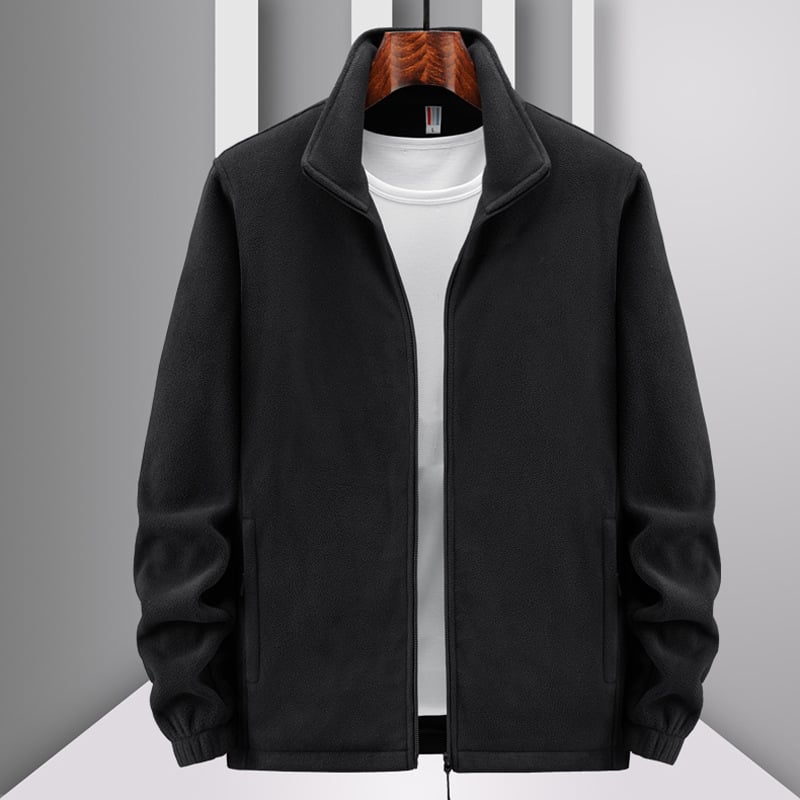 Muška fleec kardigan jakna, materijal polar fleece, podstava poliester, pogodna za zimu, proljeće i jesen, bez kapulje (Stil: Kardigan; Materijal: Polar fleece; Podstava: Poliester; Sezone: Zima, Proljeće, Jesen; Kapula: Ne)