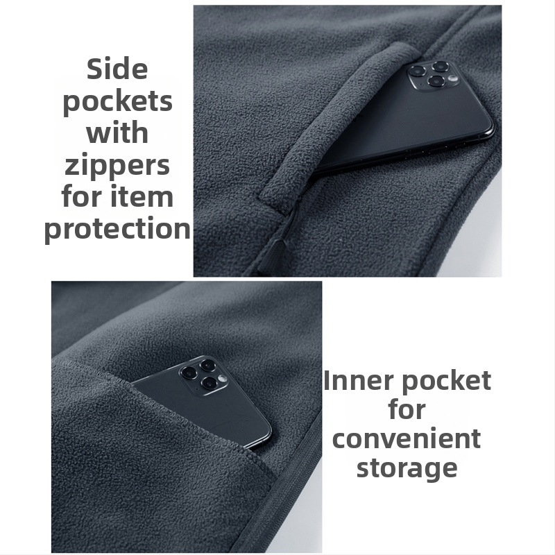 Мъжко поларено яке-кардиган, без качулка (Стил: Кардиган; Материя: полар флис; Подплата: полиестер; Сезони: зима, пролет, есен; Качулка: без)