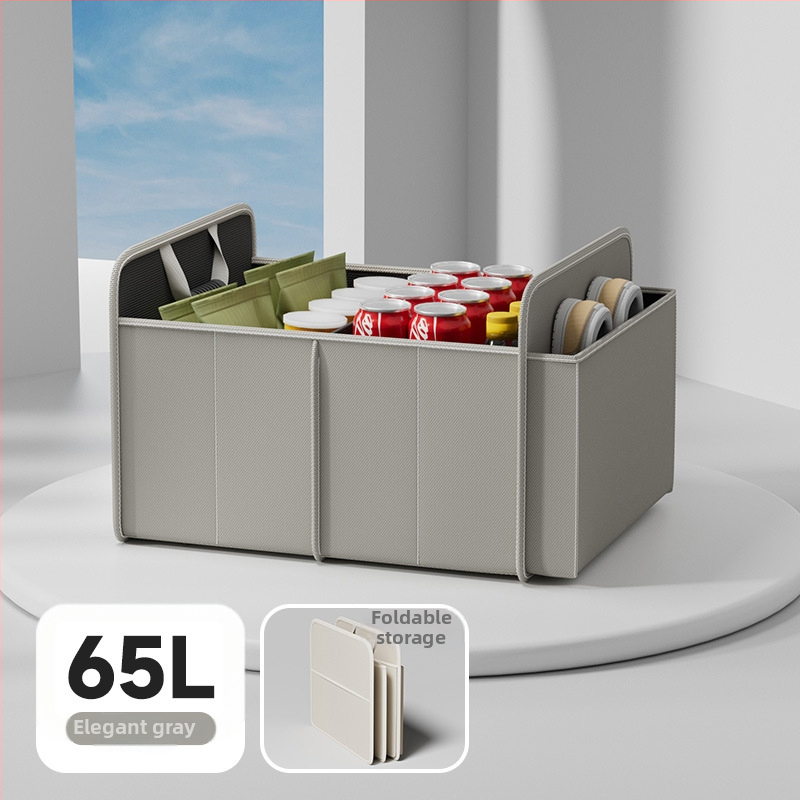 Сгъваема багажна кутия за автомобил, 65L обем, платнена, водоустойчива, с дръжка, универсална