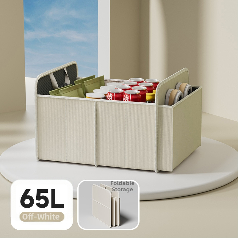 Сгъваема багажна кутия за автомобил, 65L обем, платнена, водоустойчива, с дръжка, универсална