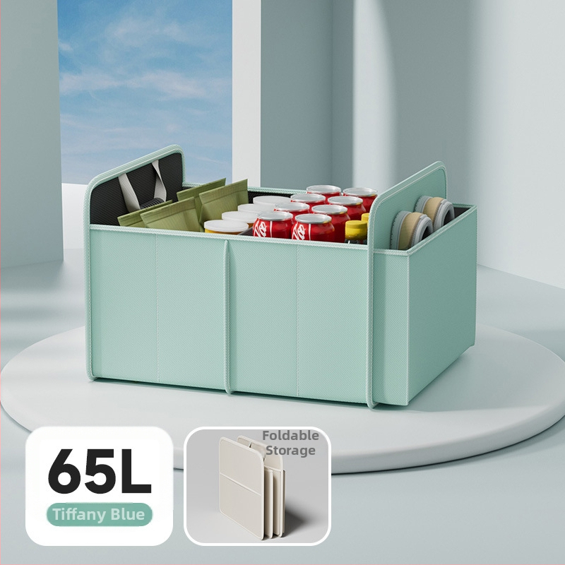 Сгъваема багажна кутия за автомобил, 65L обем, платнена, водоустойчива, с дръжка, универсална