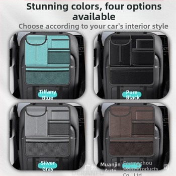 Οργανωτής πίσω καθίσματος αυτοκινήτου με θήκη χαρτομάντιρων — δέρμα, τοποθέτηση: πίσω κάθισμα, προσαρμοστικό, εκτύπωση λογότυπου, κρεμαστός τύπος χρήσης