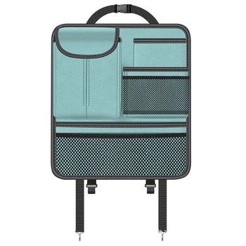 Οργανωτής πίσω καθίσματος αυτοκινήτου με θήκη χαρτομάντιρων — δέρμα, τοποθέτηση: πίσω κάθισμα, προσαρμοστικό, εκτύπωση λογότυπου, κρεμαστός τύπος χρήσης