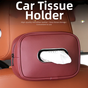 Δερμάτινο κουτί χαρτοπετσέτων αυτοκινήτου με ιμάντα, μάρκα Car Sail Family; κατάλληλο για υποβραχιόνιο και πίσω πάνελ καθίσματος; Διαθέσιμη εξατομίκευση