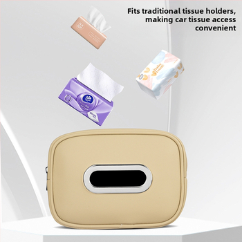 Δερμάτινο κουτί χαρτοπετσέτων αυτοκινήτου με ιμάντα, μάρκα Car Sail Family; κατάλληλο για υποβραχιόνιο και πίσω πάνελ καθίσματος; Διαθέσιμη εξατομίκευση