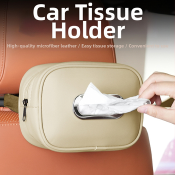 Δερμάτινο κουτί χαρτοπετσέτων αυτοκινήτου με ιμάντα, μάρκα Car Sail Family; κατάλληλο για υποβραχιόνιο και πίσω πάνελ καθίσματος; Διαθέσιμη εξατομίκευση