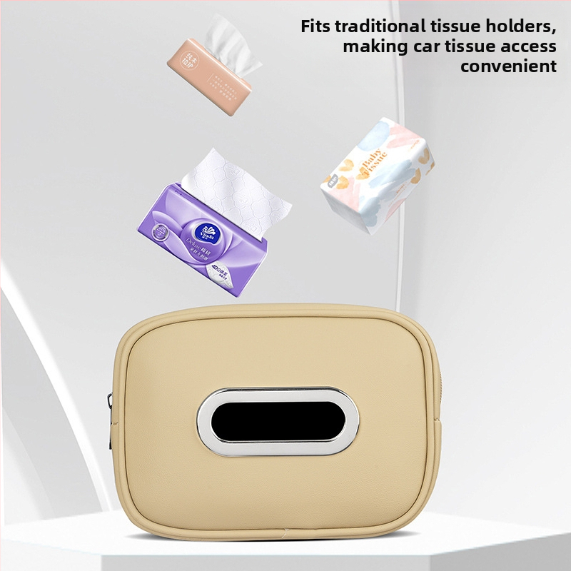 Салфетник за автомобил със презрамка, кожа; марка Car Sail Family; подходящ за подлакътник и за заден панел; персонализация налична