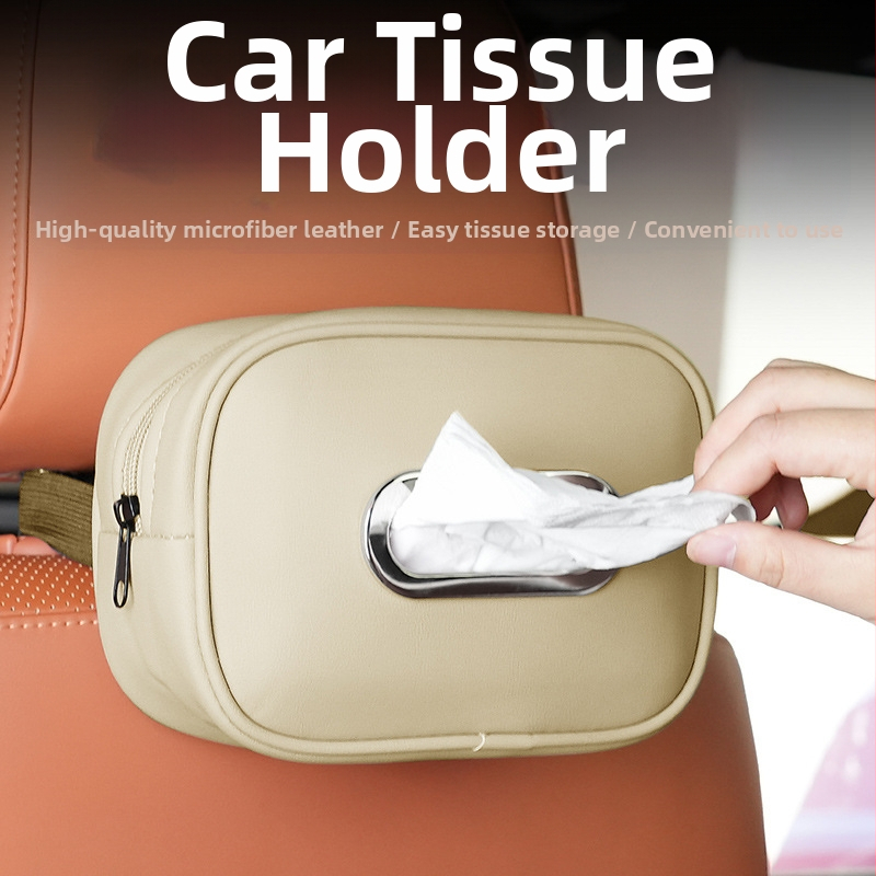 Салфетник за автомобил със презрамка, кожа; марка Car Sail Family; подходящ за подлакътник и за заден панел; персонализация налична