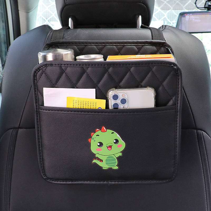ZYGD кожена чанта за съхранение на седалката – мултифункционален автомобилен организатор, стенен монтаж / вътрешно окачване, пътуващо съхранение