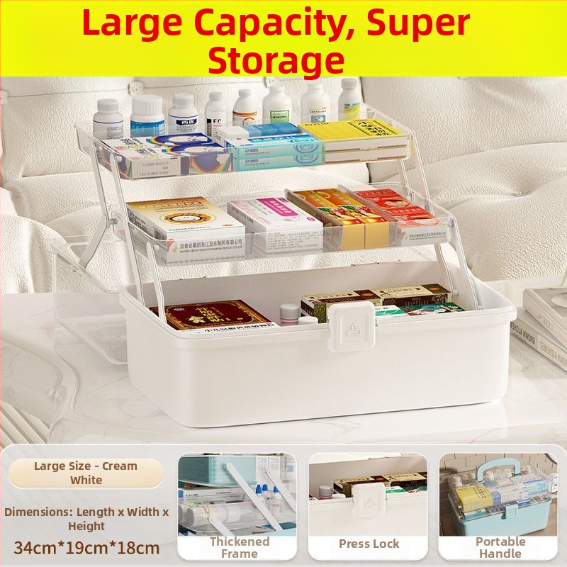 Κιβώτιο αποθήκευσης φαρμάκων, Πολυπροπυλένιο, Φορητό, 1 Διαμέρισμα, Μοντέλο 1