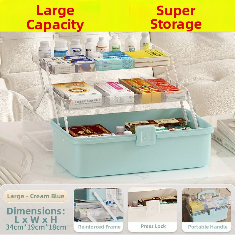 Κιβώτιο αποθήκευσης φαρμάκων, Πολυπροπυλένιο, Φορητό, 1 Διαμέρισμα, Μοντέλο 1