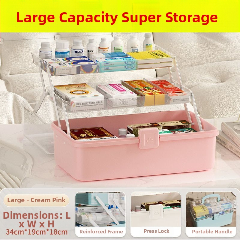 Κιβώτιο αποθήκευσης φαρμάκων, Πολυπροπυλένιο, Φορητό, 1 Διαμέρισμα, Μοντέλο 1