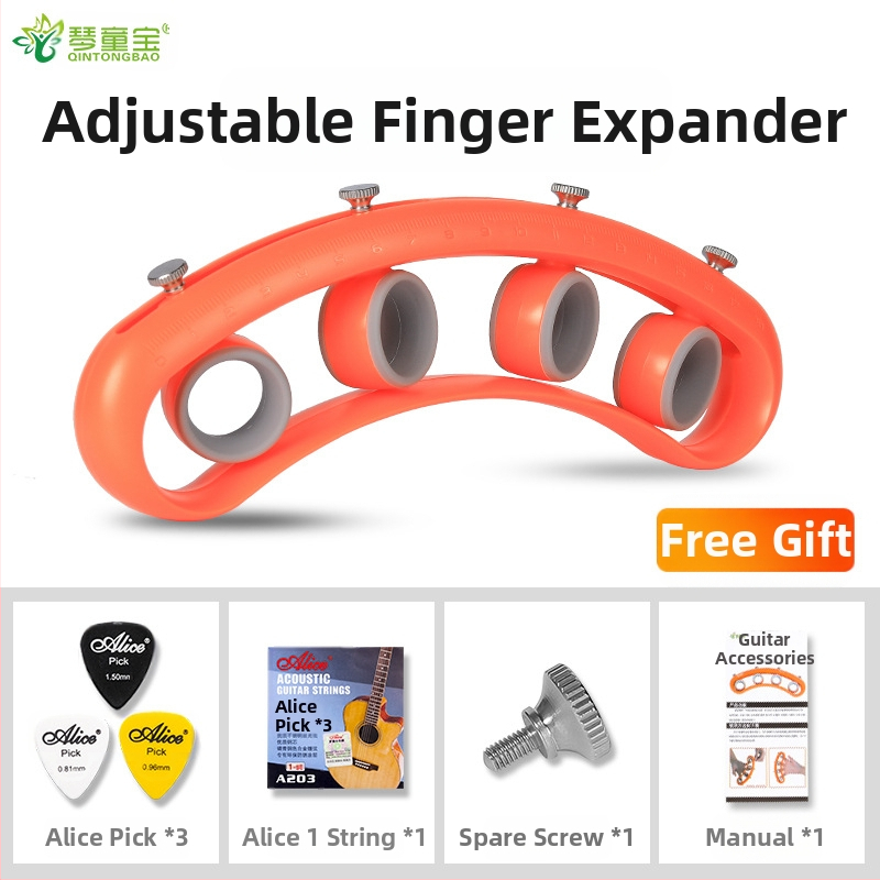 Разширител за пръсти за лява ръка — устройство за трениране на пръсти, PP материал, подходящ за китара и пиано