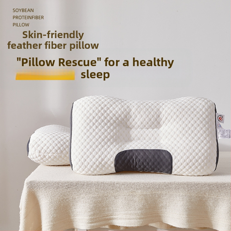Spa масажна възглавница за шията, антидеформираща поддръжка, дишащ антибактериален калъф, квадратна форма, пълнеж feather velvet