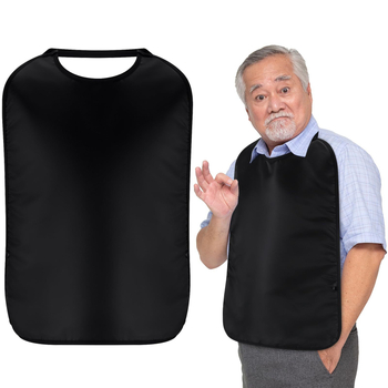 Водоустойчив биб за врата за възрастни – унисекс, с еластична лента за врата, полиестерна материя, еднотонен цвят, за събиране на хранителни отпадъци