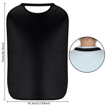 Водоустойчив биб за врата за възрастни – унисекс, с еластична лента за врата, полиестерна материя, еднотонен цвят, за събиране на хранителни отпадъци