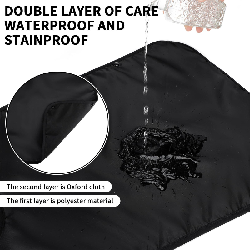 Водоустойчив биб за врата за възрастни – унисекс, с еластична лента за врата, полиестерна материя, еднотонен цвят, за събиране на хранителни отпадъци