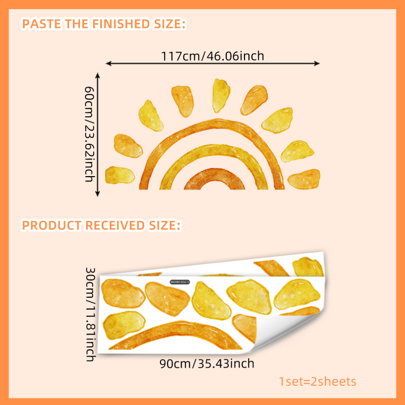Autocolante de perete — animale drăguțe, 3 bucăți, PVC, marcă Drag, design modern minimalist