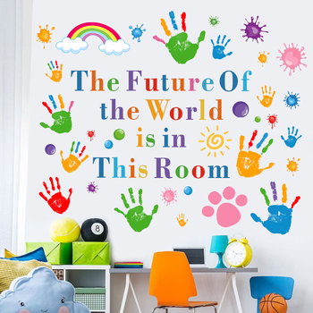 1 τεμάχιο αυτοκόλλητο τοίχου με αποτύπωμα χεριού, αδιάβροχο, μοντέρνος μινιμαλιστικός επίπεδος σχεδιασμός, κατάλληλο για σαλόνι, υπνοδωμάτιο και είσοδο