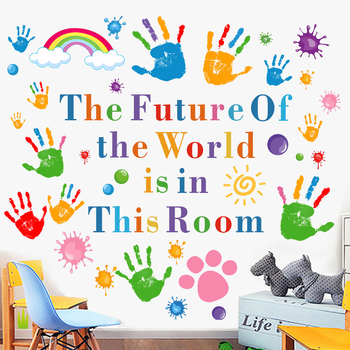 1 τεμάχιο αυτοκόλλητο τοίχου με αποτύπωμα χεριού, αδιάβροχο, μοντέρνος μινιμαλιστικός επίπεδος σχεδιασμός, κατάλληλο για σαλόνι, υπνοδωμάτιο και είσοδο