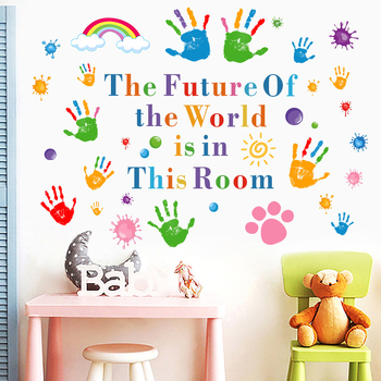 1 τεμάχιο αυτοκόλλητο τοίχου με αποτύπωμα χεριού, αδιάβροχο, μοντέρνος μινιμαλιστικός επίπεδος σχεδιασμός, κατάλληλο για σαλόνι, υπνοδωμάτιο και είσοδο