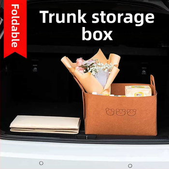 Κουτί αποθήκευσης πορτ-μπαγκάζ αυτοκινήτου, υφασμάτινο αναδιπλούμενο οργανωτής με λαβή, 65L, δυνατότητα εκτύπωσης λογότυπου