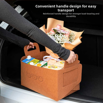 Κουτί αποθήκευσης πορτ-μπαγκάζ αυτοκινήτου, υφασμάτινο αναδιπλούμενο οργανωτής με λαβή, 65L, δυνατότητα εκτύπωσης λογότυπου