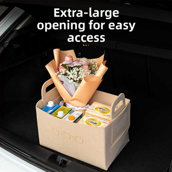 Κουτί αποθήκευσης πορτ-μπαγκάζ αυτοκινήτου, υφασμάτινο αναδιπλούμενο οργανωτής με λαβή, 65L, δυνατότητα εκτύπωσης λογότυπου