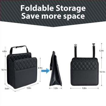 Δερμάτινος οργανωτής πίσω από το κάθισμα αυτοκινήτου, αδιάβροχος, κρεμαστός για αποθήκευση