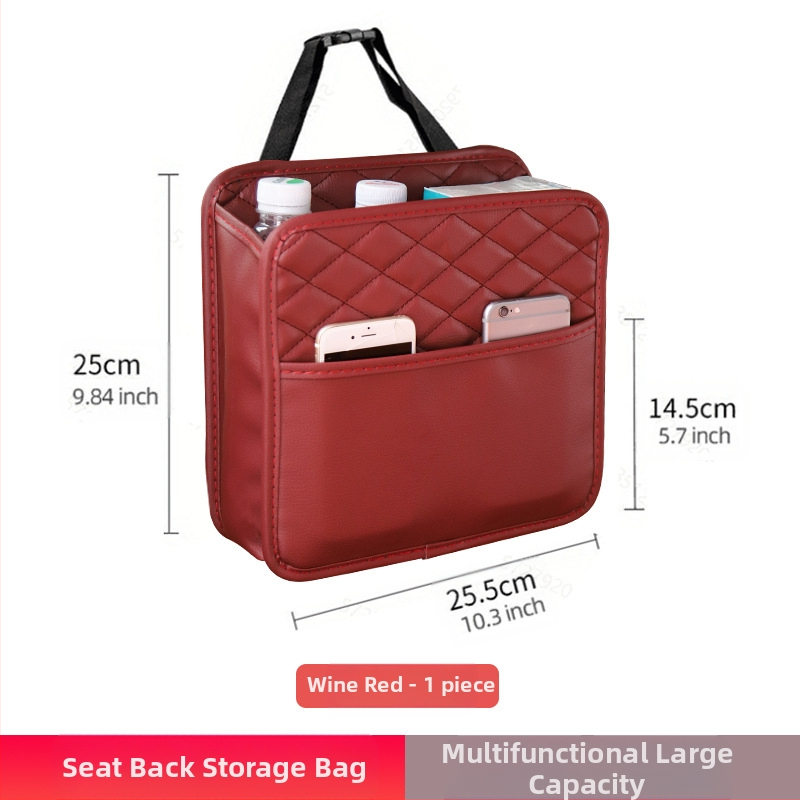 Заден органайзер за автомобилна седалка, кожен, водоустойчив, за окачване