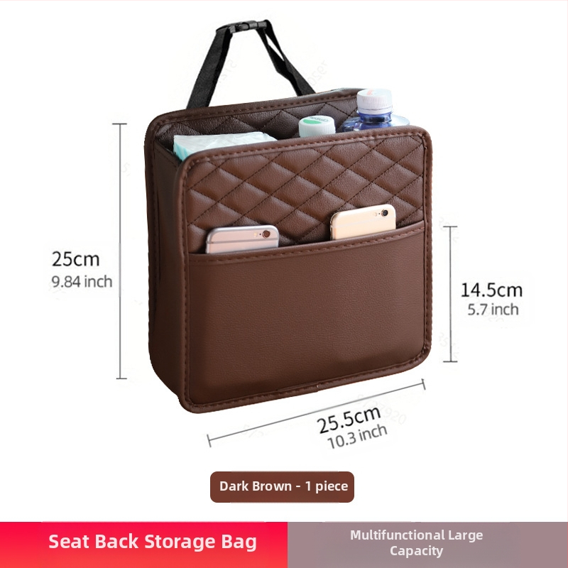 Заден органайзер за автомобилна седалка, кожен, водоустойчив, за окачване